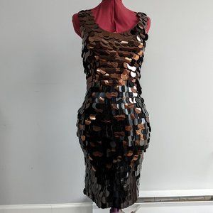 Kenzie  dress with large sequins.